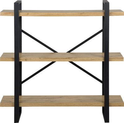 Raft Beliani TIMBER, 3 nivele, 111 cm, dru i çelët e zezë