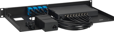 Mbajtëse rack Rackmount.IT RM-OM-T3, për rack 19", metalike, e zezë