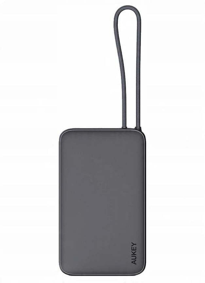 Надворешна батерија Aukey Spark Sling, 10000mAh, 22.5W, сива