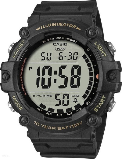 Orë digjitale Casio AE-1500WHX-1A, quartz, 100M rezistente ndaj ujit, e zezë