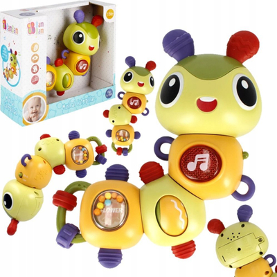 Lodër muzikore BAM BAM Caterpillar 481795, me drita edhe melodi, shumëngjyrëshe