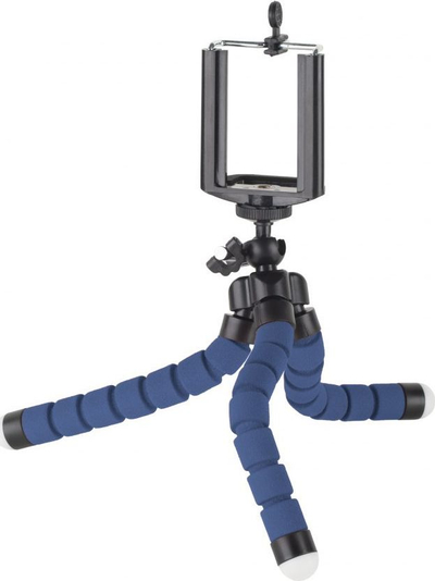 Tripod për telefon dhe kamerë Kruger&amp;Matz KM1366, këmbë që lëvizin, mban deri 700 g, i zi