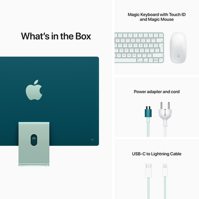 Apple iMac 24", M1 8-core, 8GB, 256GB, 8-core GPU, Green