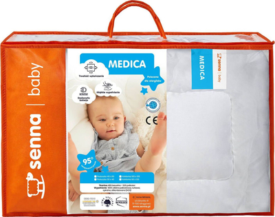 Set batanije dhe jastëku për fëmijë Medica, 100x135 cm, 40x60 cm, i bardhë