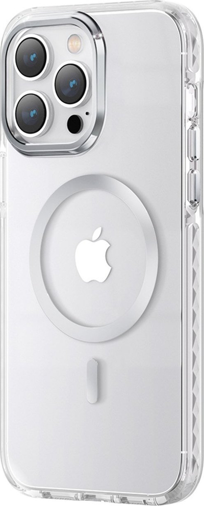 Mbulesë magnetike Kingxbar PQY Ice Crystal, për iPhone 14 Plus, MagSafe, argjend