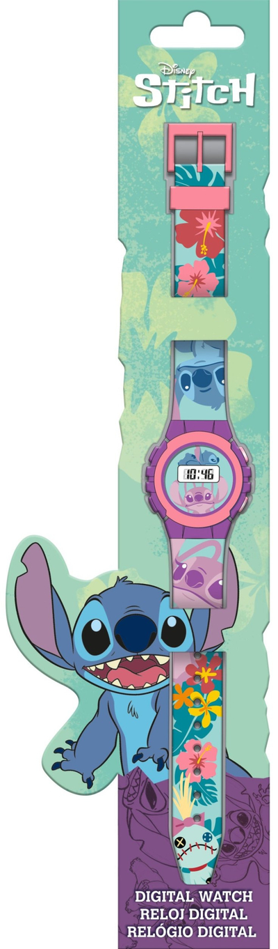 Orë digjitale për fëmijë Stitch LAS4195, rozë