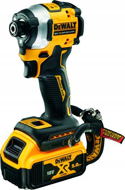 Vidëgoditës me bateri DeWALT 18V, 1/4", 5Ah, i verdhë