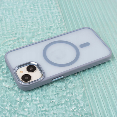 Kllëf telefoni Etteri Frozen Mag për iPhone 16 Pro Max 6.9", MagSafe, bleu i çelët