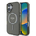 Mbulesë telefoni Guess IML Glitter Circle MagSafe, për iPhone 16 Plus 6.7", transparente, e zezë
