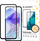 Xham mbrojtës Wozinsky Full Glue për Samsung Galaxy A55, transparencë e lartë, kornizë e zezë