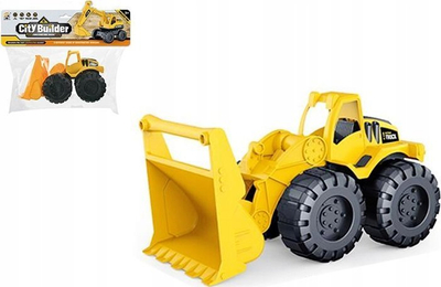 Lodër ekskavator City Builder Truck, plastik, për fëmijë 3+, i verdhë