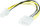 Adaptues furnizimi Wentronic Goobay 51362, 4 pin në 4 pin ATX12V, 16 cm, i verdhë