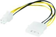 Adaptues furnizimi Wentronic Goobay 51362, 4 pin në 4 pin ATX12V, 16 cm, i verdhë