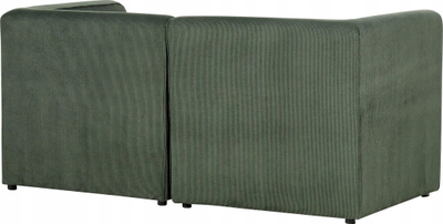Divan 2 vendesh LEMVIG, korduroy, 166 cm, jeshile e errët