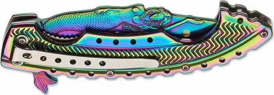 Thikë xhepi Magnum Rainbow Mermaid, çelik inox 440A, përfundim rainbow, shumëngjyrëshe