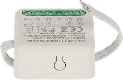 Kontroller ndriçimi LED ATLO-SW3-TUYA, 3 kanale, Wi‑Fi Tuya Smart, i bardhë