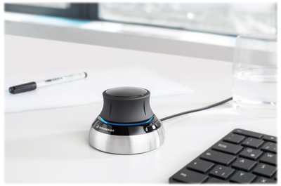 Глушец 3Dconnexion SpaceMouse, со кабел, USB, бело и црна