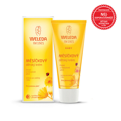 Бебешки крем за лице и тело Weleda, 75 мл