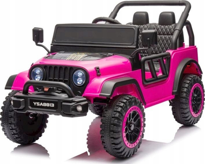 Makinë lodër me bateri Gazelo Jeep YSA8813, me dy ulëse, goma terreni, rozë