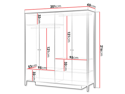Dollap me 4 dyer SNUGLY SU-01, bezhë