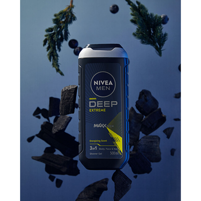 Xhel dushi për meshkuj Nivea Deep Sport Men, 500 ml