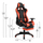 Karrige gaming SPEED me këmbalec, 72×76.5×123.5 cm (HM1064.01), zezë/ kuqe