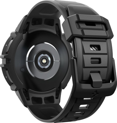 Mbulesë me rrip Spigen Rugged Armor Pro për Samsung Galaxy Watch 6 Classic 43mm, TPU, që s’çahet kollaj nga goditjet, e zezë