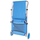 Shezlong plazhi palos me rrota, 112x62x90 cm, me tendë, blu