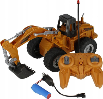 Lodër eskavator MEGA CREATIVE 526182 me pult, shkallë 1:20, portokalli