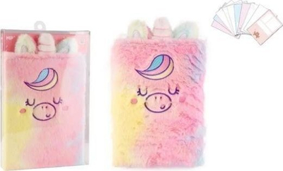 Fletore A5 Furry Unicorn, 80 fletë, me mbyllje, shumëngjyrëshe