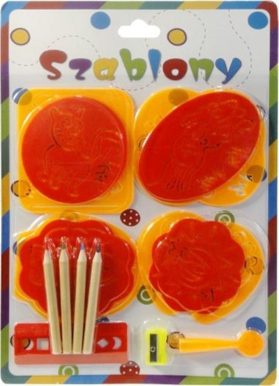 Set vizatimi Drawing Templates, 8 tabela shabllonesh, me lapsa me ngjyra, shumëngjyrësh