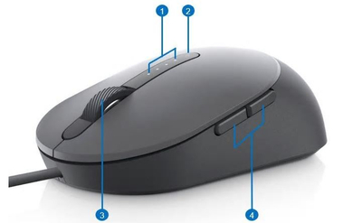 Maus Dell MS3220, 3 200 DPI, i zi