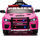 Makina elektrike për fëmijë Lean Toys Dodge Charger Police, 12V, me telekomandë, rozë