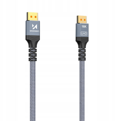 Kabllo Wozinsky WPS-16AYL1S, DisplayPort 2.1, 1m, e zezë