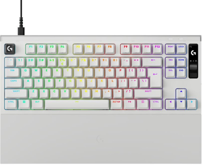 Tastierë gaming Logitech G Pro X2 Rapid, magnetike, TKL, RGB, e bardhë