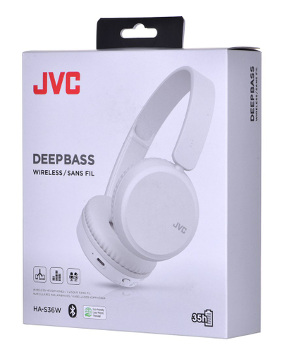 Kufje JVC HA-S36W, wireless, Bluetooth 5.2, të bardha