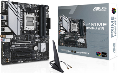 Pllakë amë ASUS Prime B650M-A WiFi II, AMD AM5, DDR5, e zezë