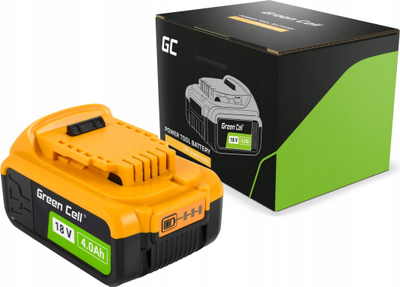 Bateri veglash Green Cell XR DCB182, 18V, 4Ah, e verdhë e zezë