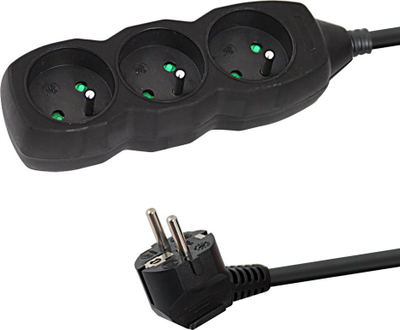 Prizë zgjatuese Esperanza Power Strip, 3 dalje, kabllo 1.5 m, e zezë