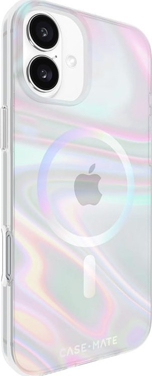 Kapak telefoni Case Mate Soap Bubble MagSafe, për iPhone 16 Plus, i tejdukshëm me shkëlqim shumëngjyrësh