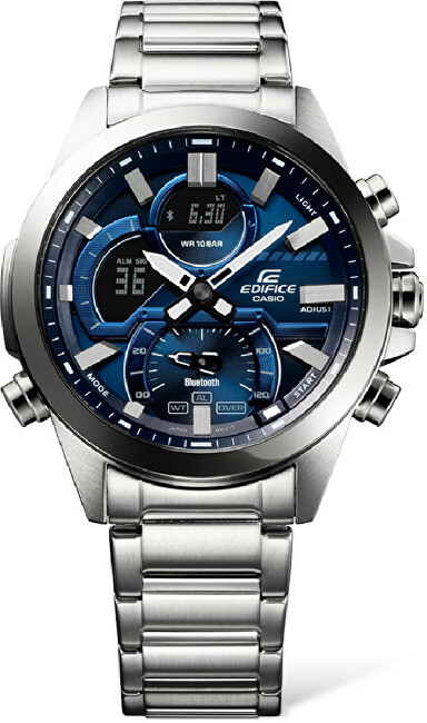 Orë për meshkuj Casio Edifice ECB-30D-2AEF (651), e argjendtë/kaltër