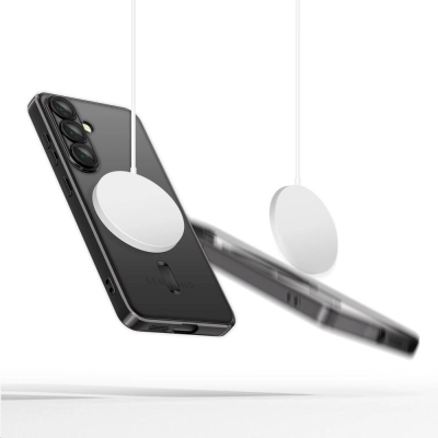 Kapak telefoni Tech-Protect MagFlex për Samsung S25, kompatibël me MagSafe, transparent, i zi