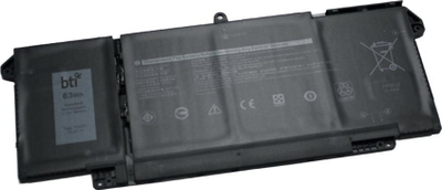 Bateri laptopi BTI 451-BCSM, 63Wh, 4 qeliza, për Dell Latitude 7520, e zezë
