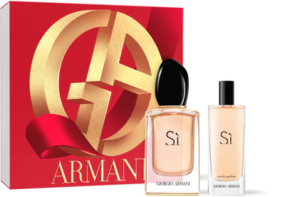 Set parfum për goca Giorgio Armani Sì, EDP 50 ml + 15 ml, i kuq