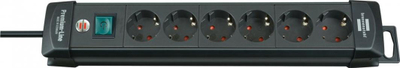 Zgjatues Brennenstuhl Premium Line 1951160100, 6 dalje, 3 m, i zi