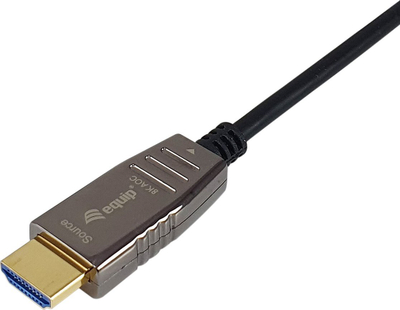 Kabllo HDMI Equip Active Optical 2.1, 50m, 8K 60Hz, e zezë