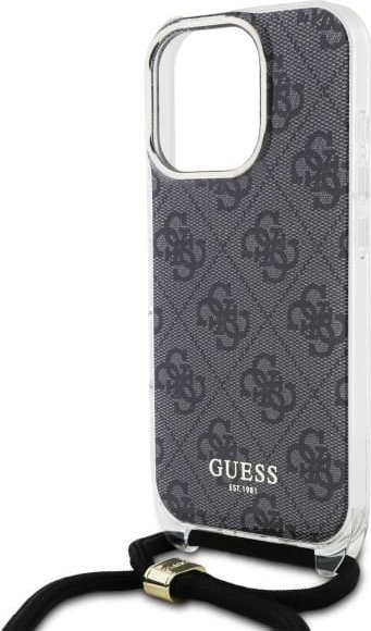 Maskë telefoni Guess GUHCP16LHC4SEK, për iPhone 16 Pro 6.3", Crossbody, e zezë