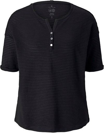 Maicë Tom Tailor Regular Fit 1025832.14482, e zezë M mTT0265-M