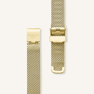 Orë dore për femra Rosefield The octagon XS Mesh Gold, e artë