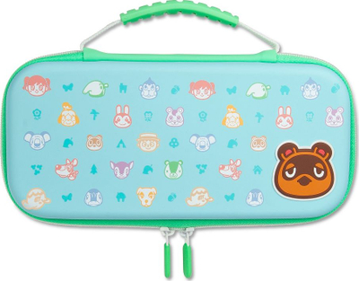 Çantë mbrojtëse PowerA Animal Crossing për Nintendo Switch, për OLED dhe Lite, me hapësirë për karta lojërash, shumëngjyrëshe